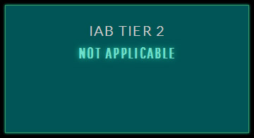 The IAB Tier 2 data set within the zveloDB of "Not Applicable" for LifeHacker.com